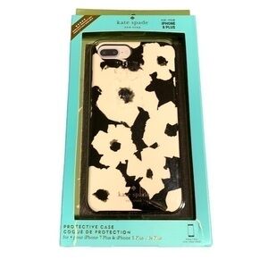 New Kate Spade Floating Floral Black White IPHONE Case Protector 6/6s 7/8